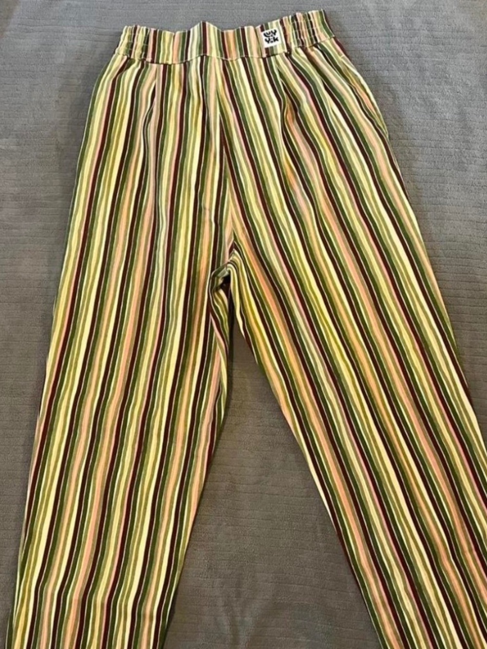 Lucy & Yak Striped High Waisted Addison Trousers - Picture 2 of 6